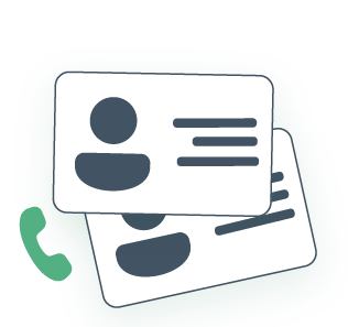 contact icon for staff id badges