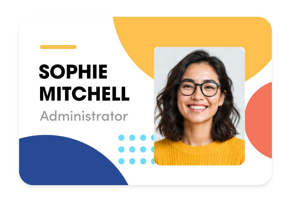 staff id badge for office